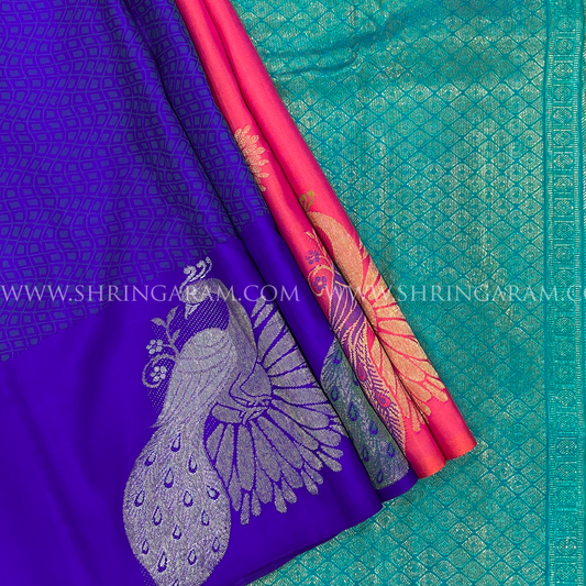 Partly Pallu Kanjivaram Silk Saree