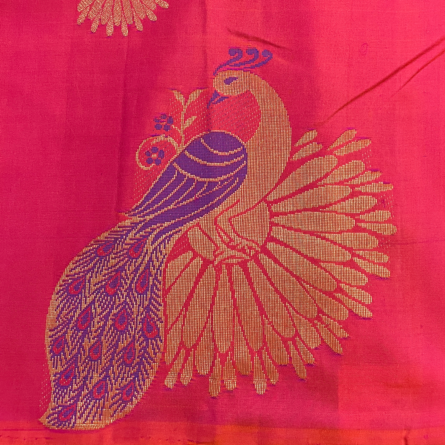Peach Kanjivaram Silk Saree