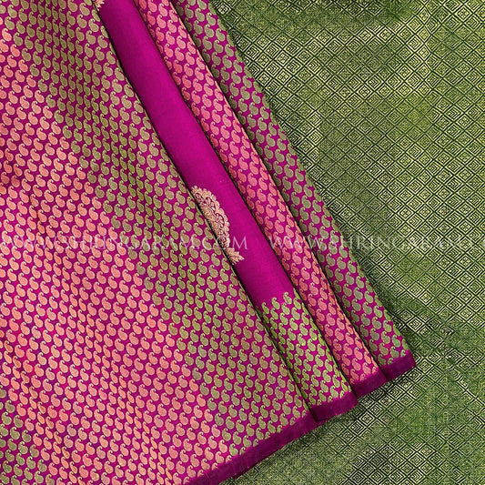 Magenta Pure Kanjivaram Silk Saree