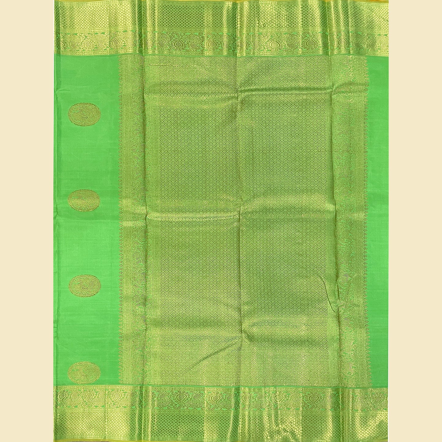 Lush Green Kanjivaram Silk Saree