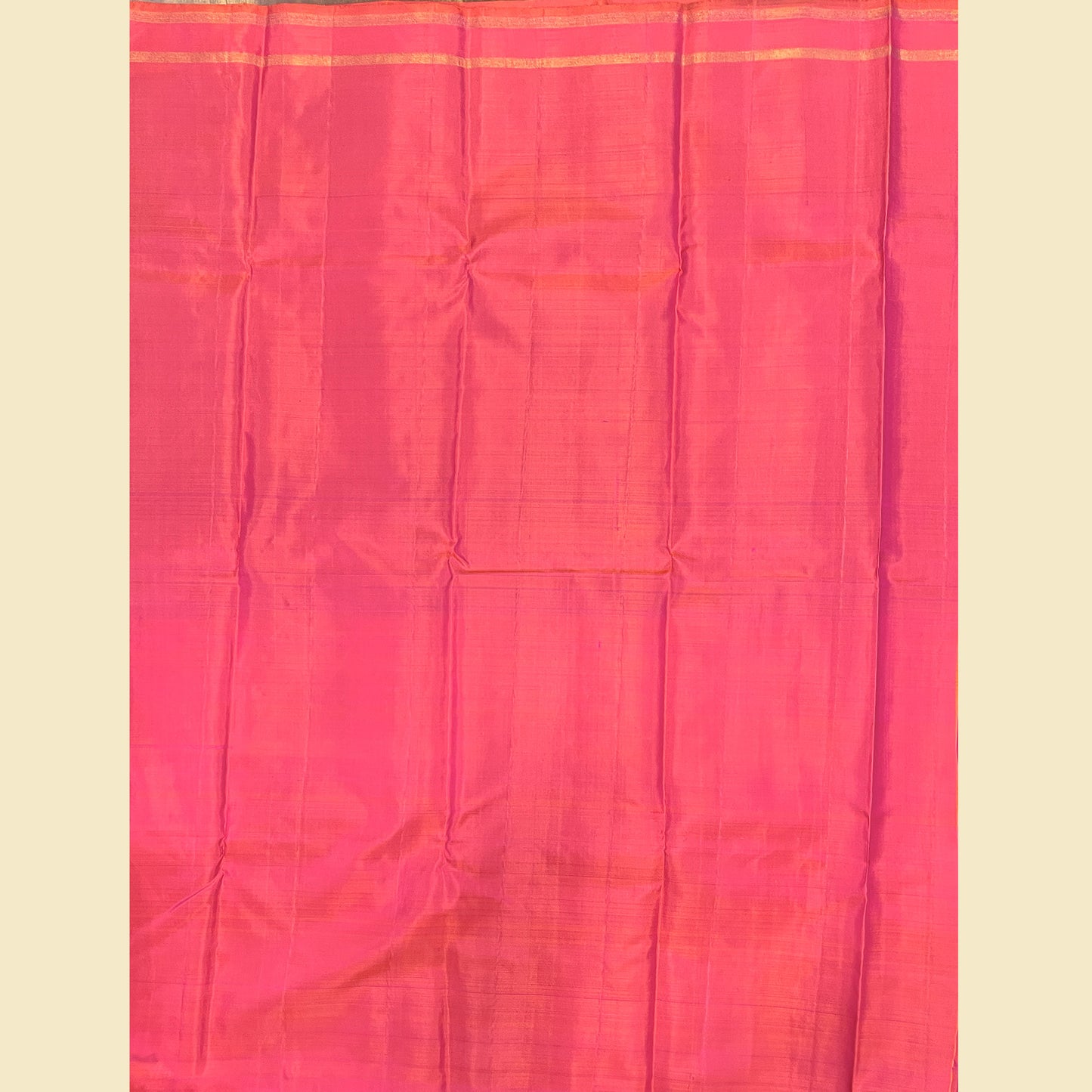 Kanjivaram Silk Saree With Pinkish-Orange Pallu