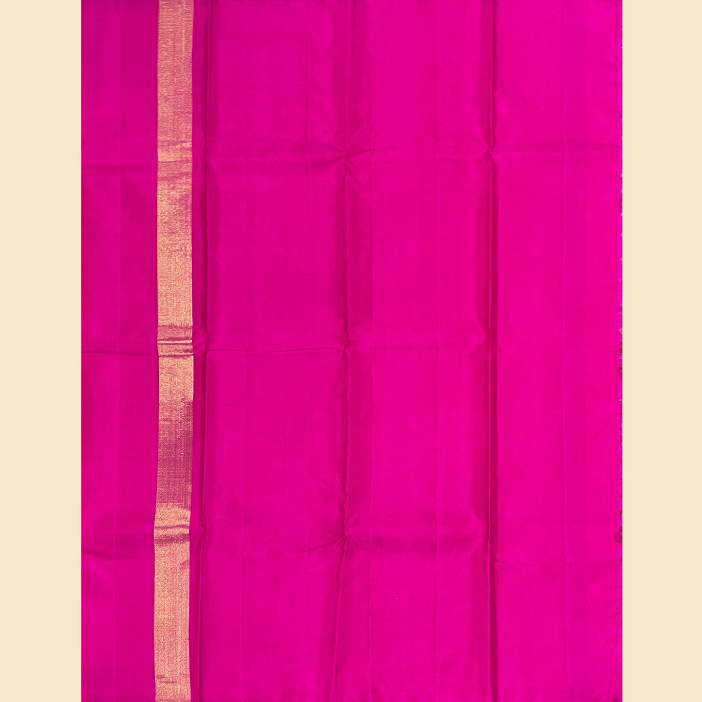 Rani Pink Kanjivaram Silk Saree With Gold Zari