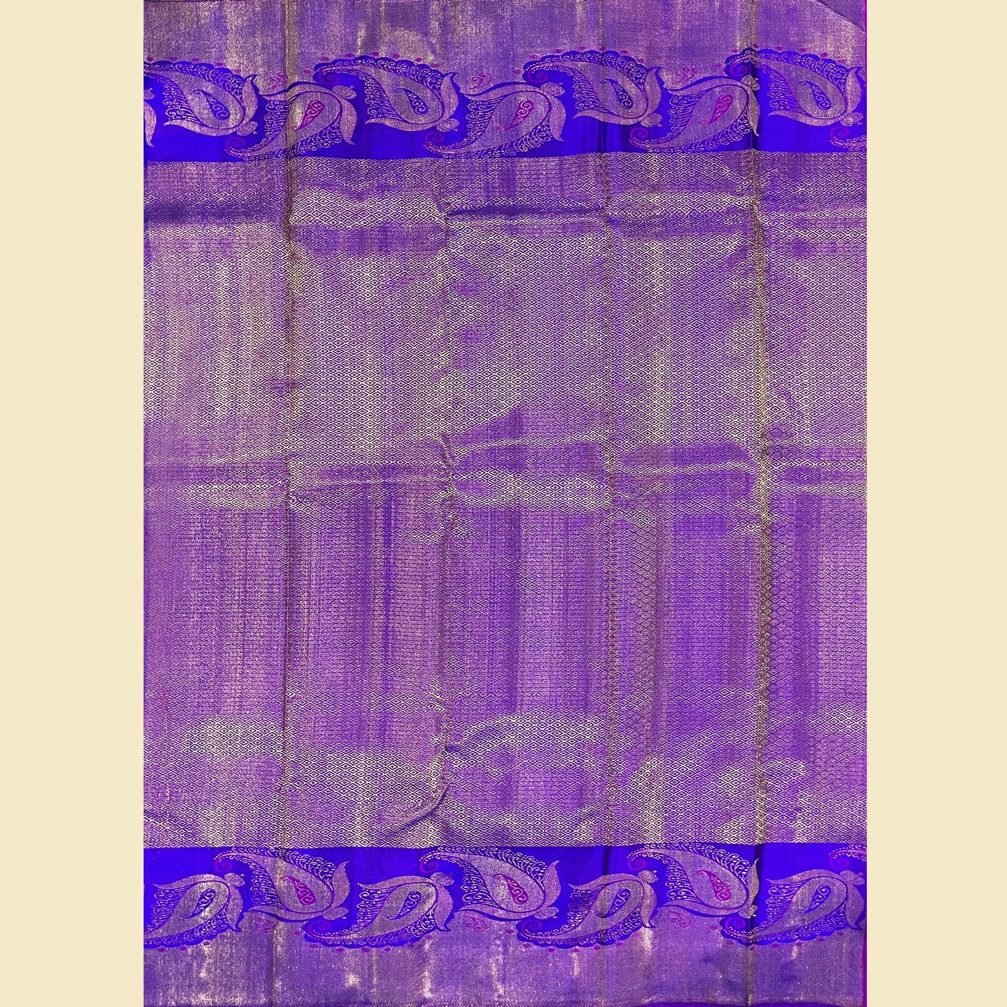 Kanjivaram Silk Saree With a Purple Blouse