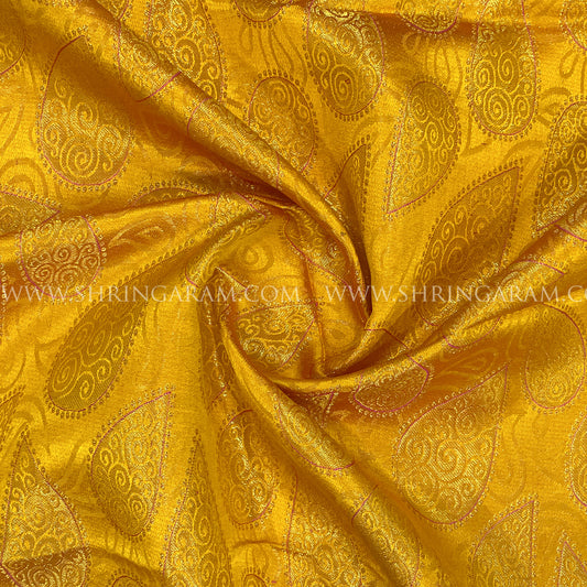 Mustard Yellow Kanjivaram Silk Saree