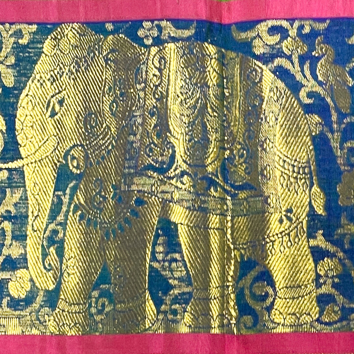 Kanjivaram Silk Saree With Royal Blue Border