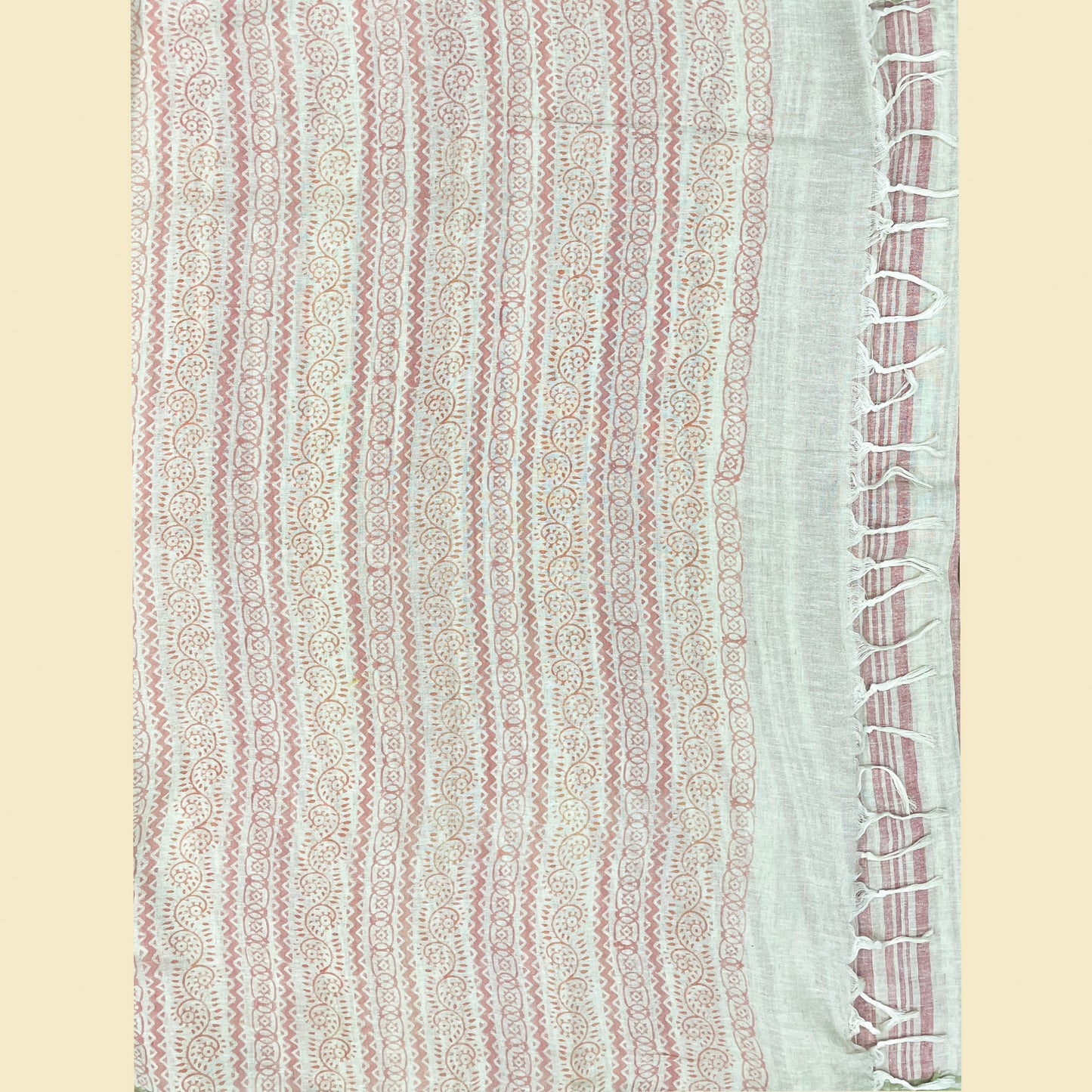 Off-White Linen Saree