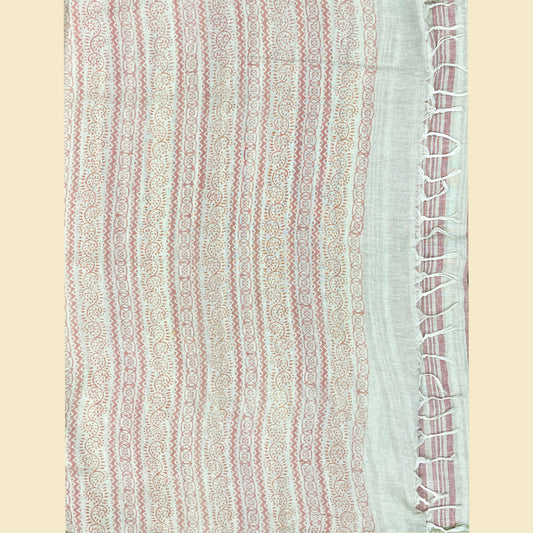 Off-White Linen Saree