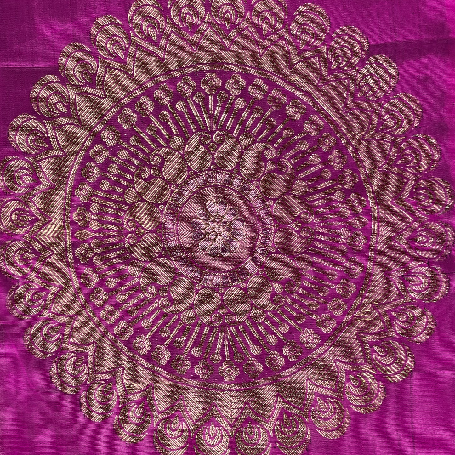 Rani Pink Border Kanjivaram Silk Saree