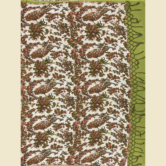 Multicolored Linen Saree