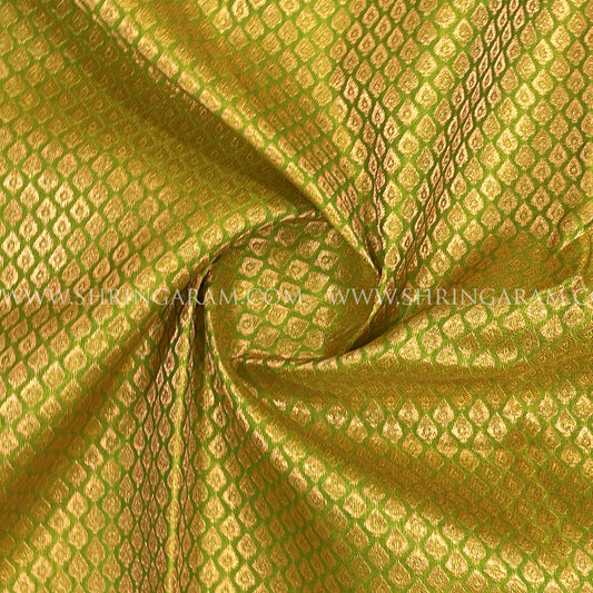 Green Kanjivaram Silk Saree With Golden Zari Motifs