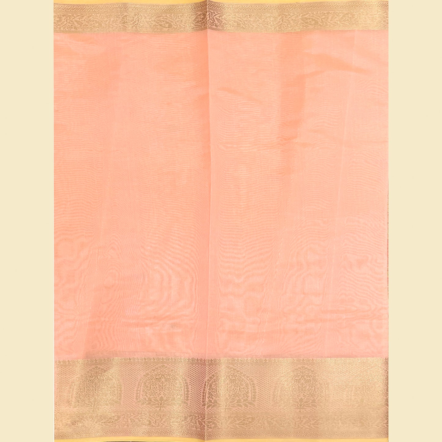 Peach Pink Banarasi Saree