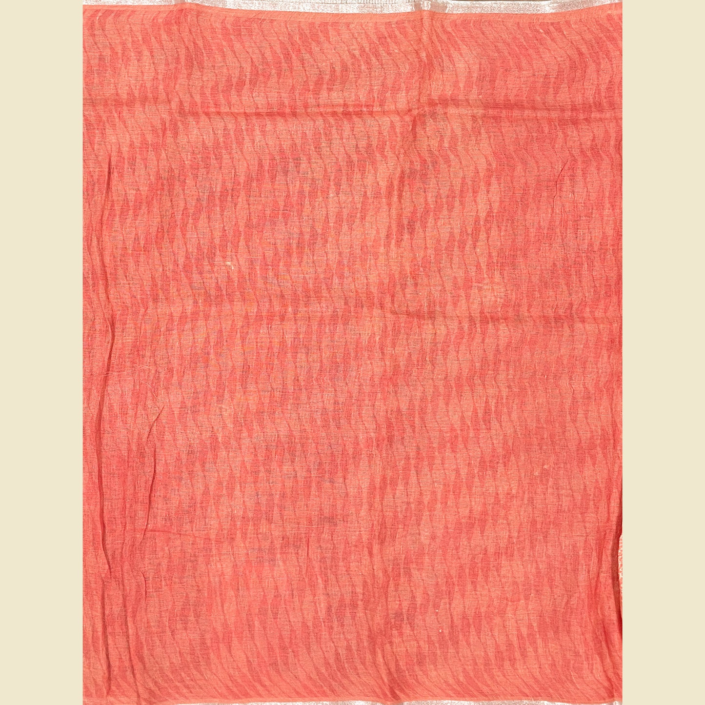 Orange Linen Saree