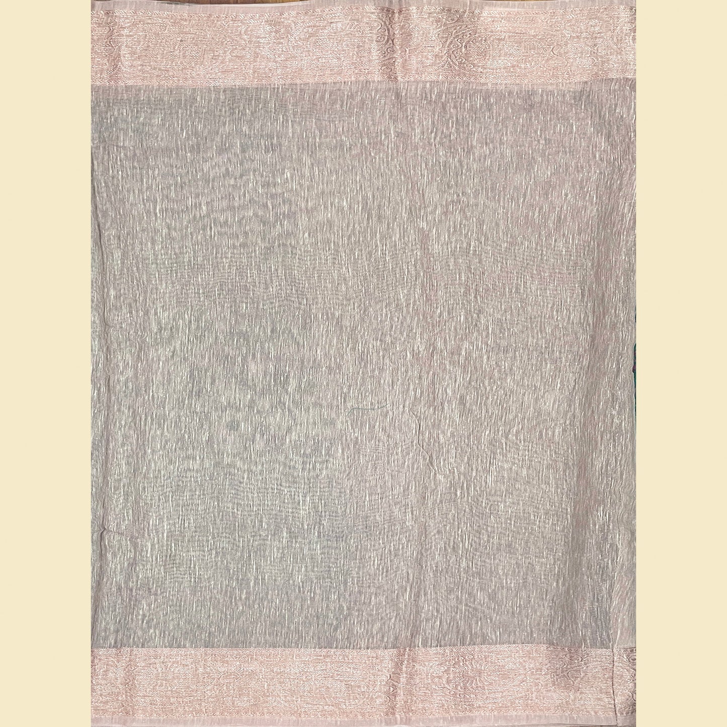 Chanderi Silk Saree With Rose Gold Blouse