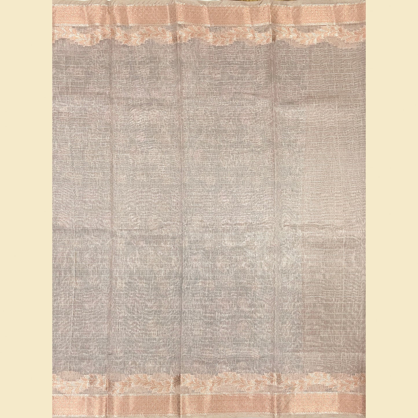 Chanderi Silk Saree With Rose Gold Blouse