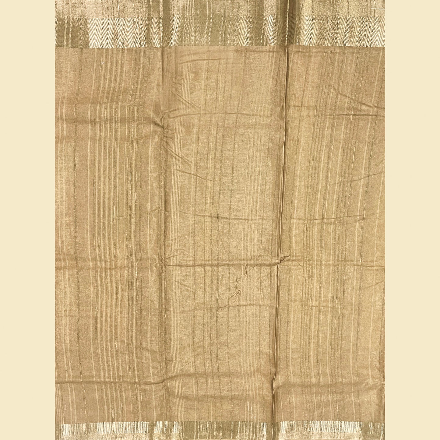 Mustard Yellow Semi Tussar Silk Saree