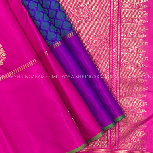 Partly Pallu Kanchivaram Silk Saree