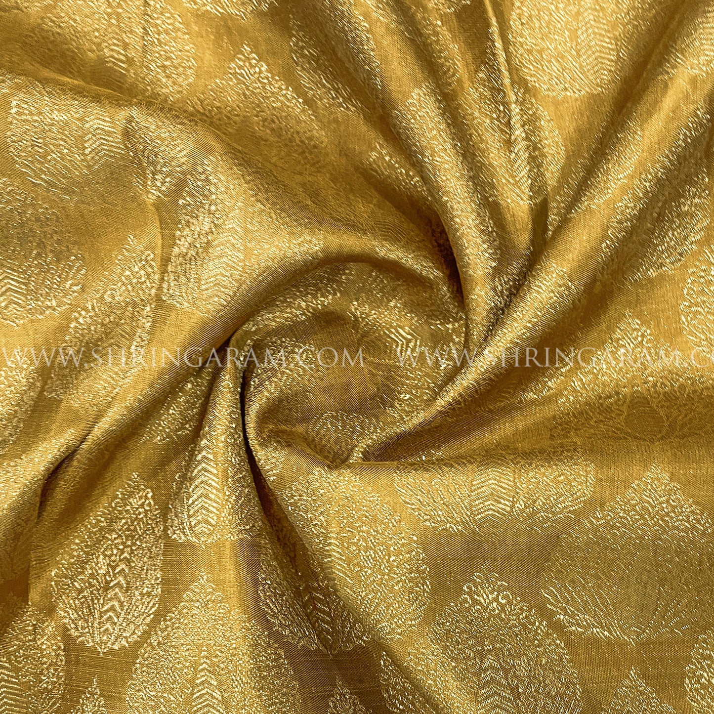 Mustard Brocade Kanjivaram Silk Saree