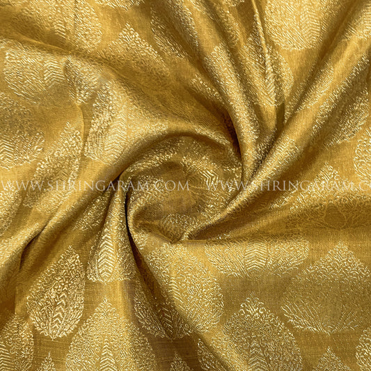 Mustard Brocade Kanjivaram Silk Saree