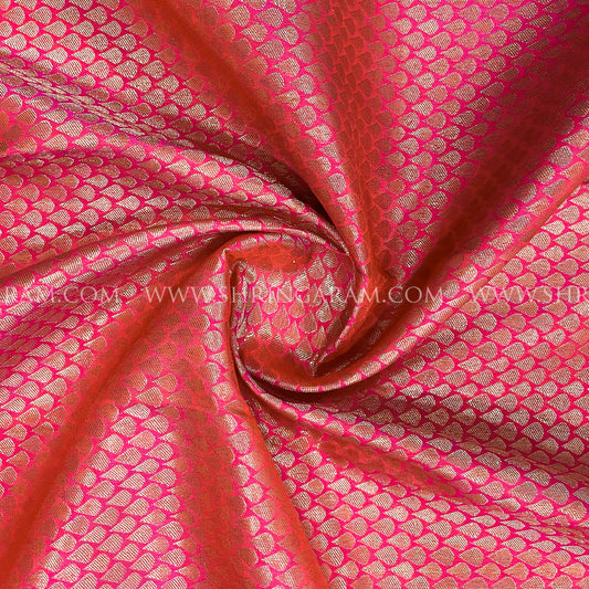 Rich Pink Kanjivaram Silk Saree