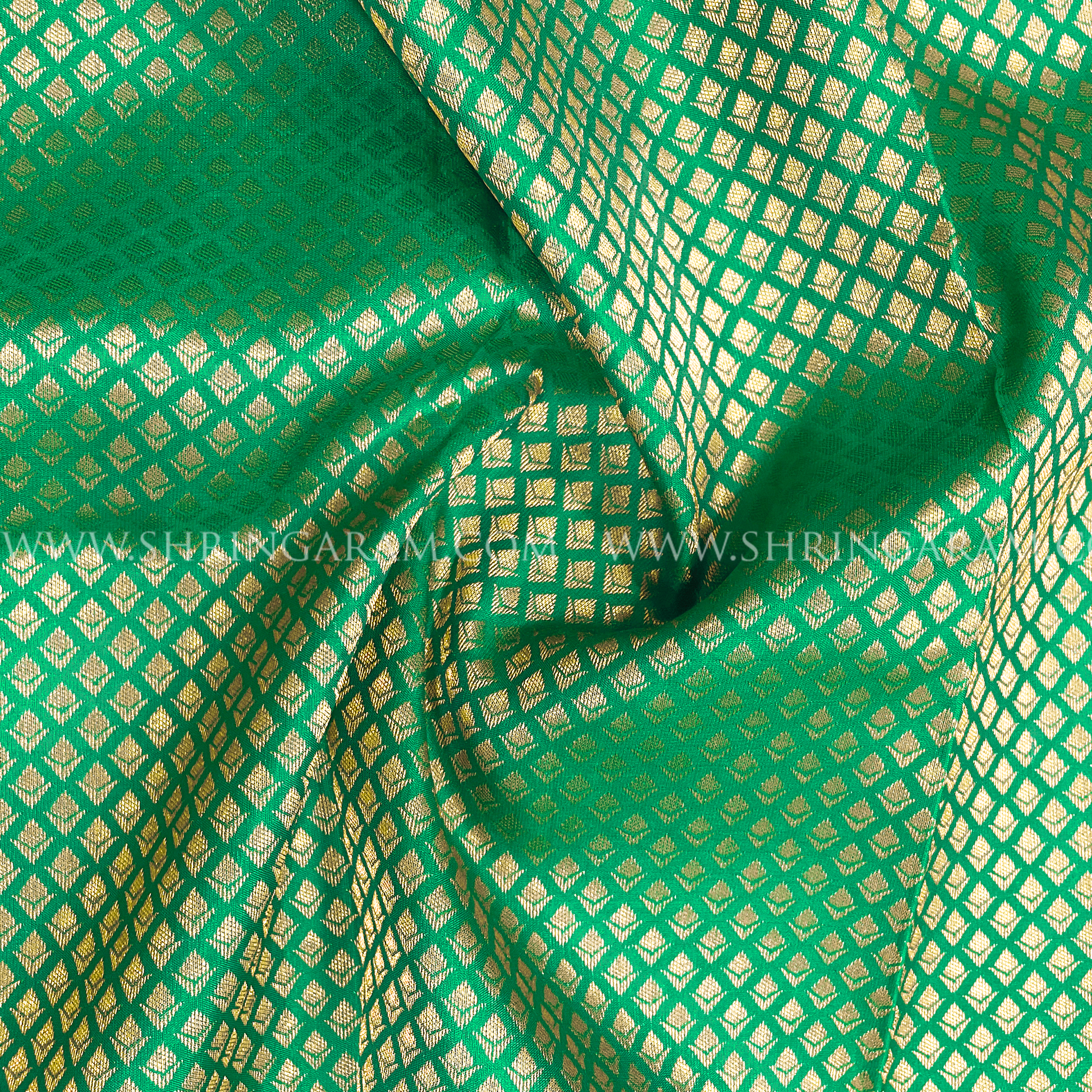 Parrot Green Kanjivaram Silk Saree