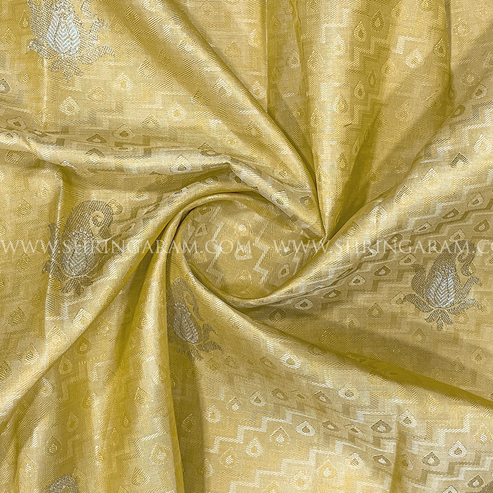 Sandal Kanjivaram Silk Saree
