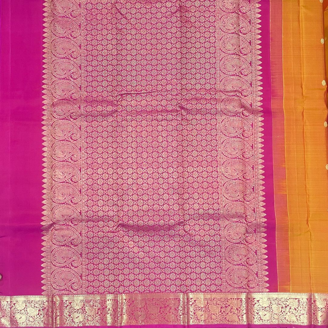 Orange Kanjivaram Silk Saree