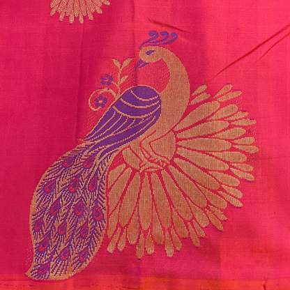 Peach Kanjivaram Silk Saree