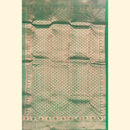 Parrot Green Kanjivaram Silk Saree