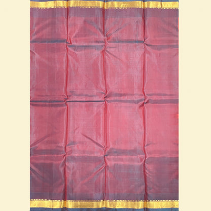Red fabric with gold border, Kanjivaram Silk Saree 