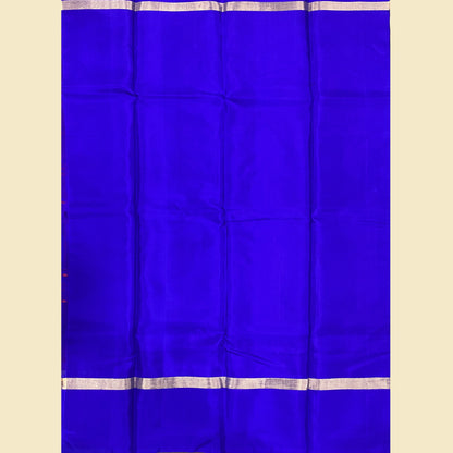Pure Kanjivaram Silk Saree With Royal Blue Blouse