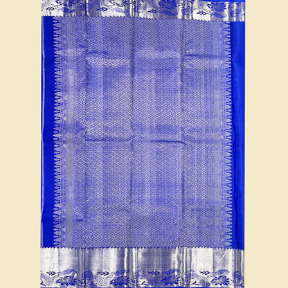 Pure Kanjivaram Silk Saree With Silver Zari