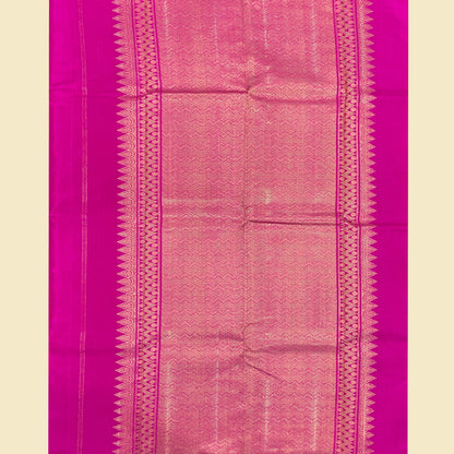 Kanjivaram Silk Saree With Magenta Pink Pallu
