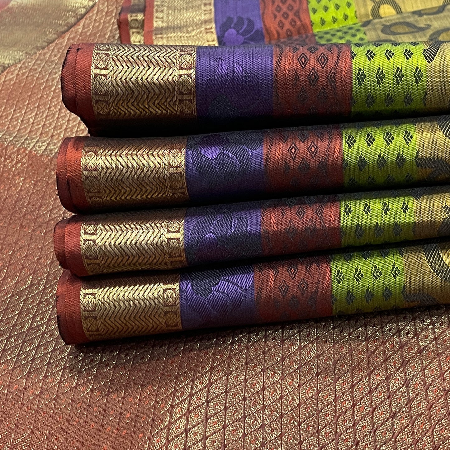 Multicolored Kanjivaram Silk Saree