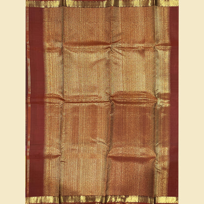  Rust Brown Pallu Kanjivaram Silk Saree