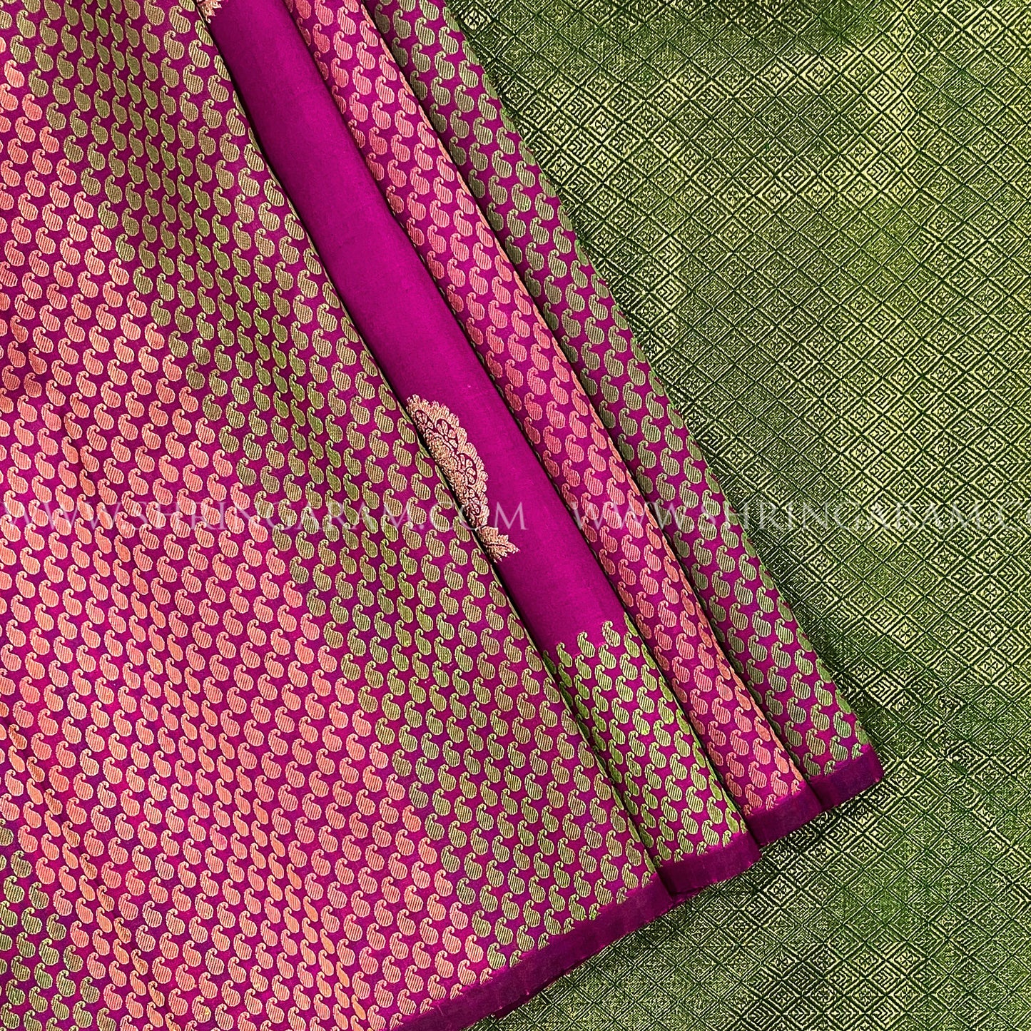 Magenta Pure Kanjivaram Silk Saree