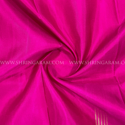 Rani Pink Kanjivaram Silk Saree 
