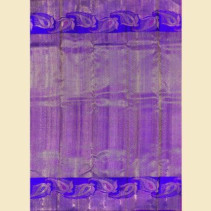  Kanjivaram Silk Saree With a Purple Blouse