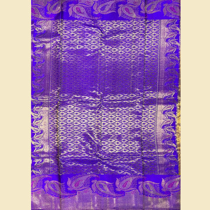 Kanjivaram Silk Saree With  Purple Pallu