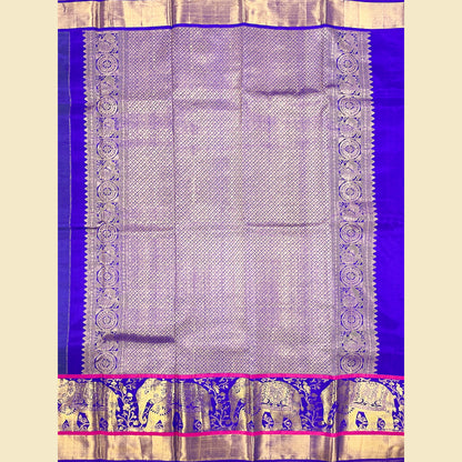 Royal Blue Pallu Kanjivaram Silk Saree 