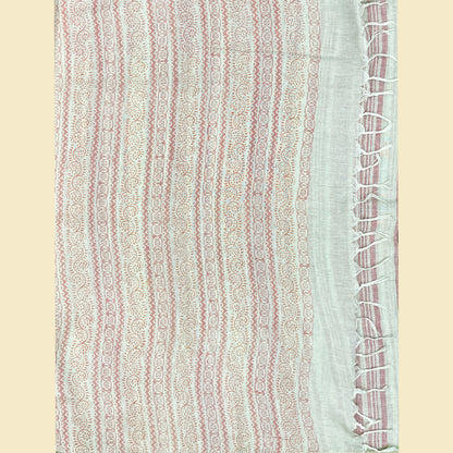 Off-White Linen Saree