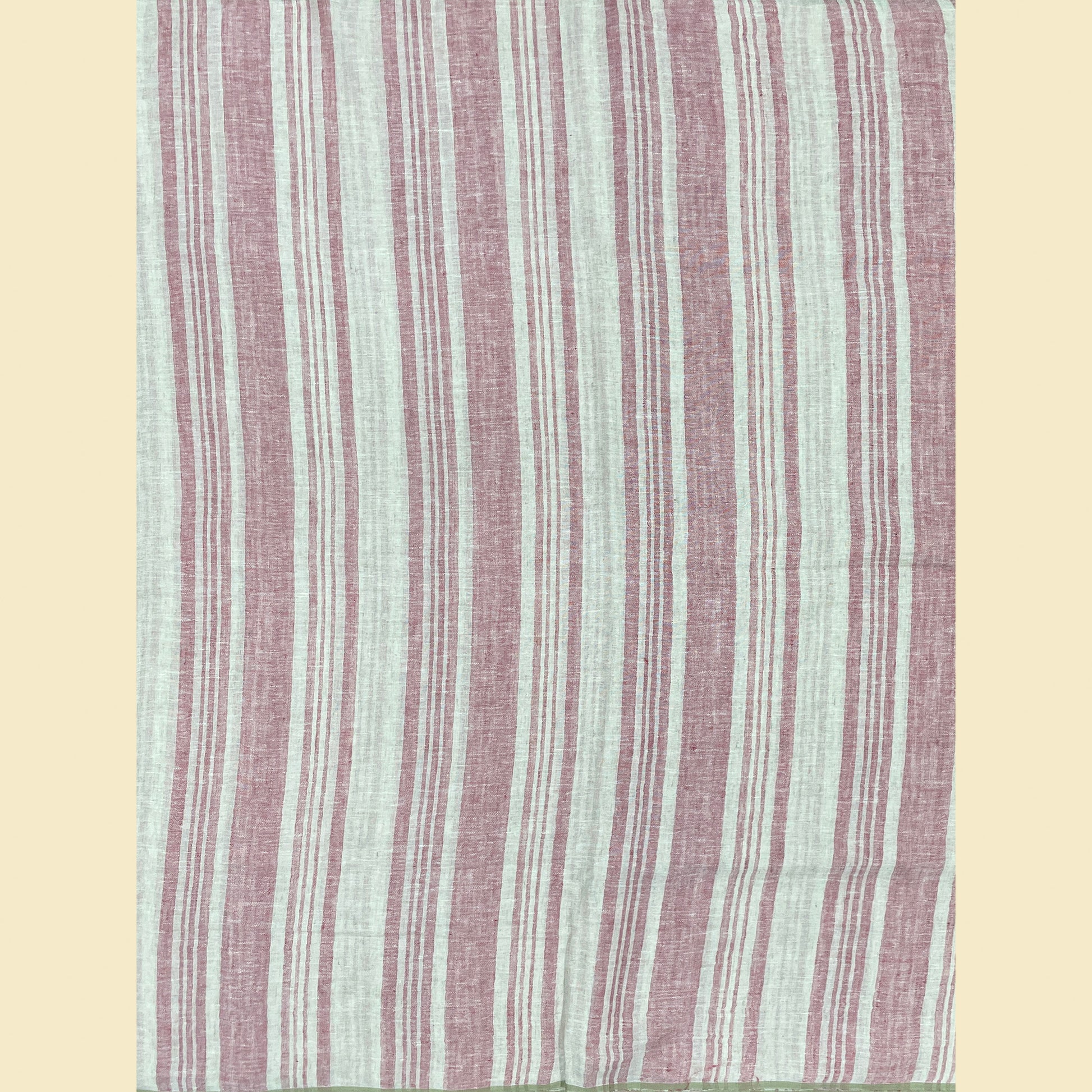 Soft Pastel Pink & Off White Linen Saree