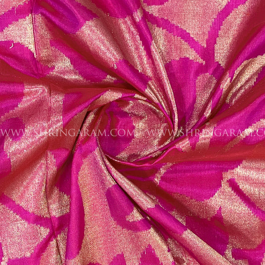 Hot Pink Kanjivaram Silk Saree