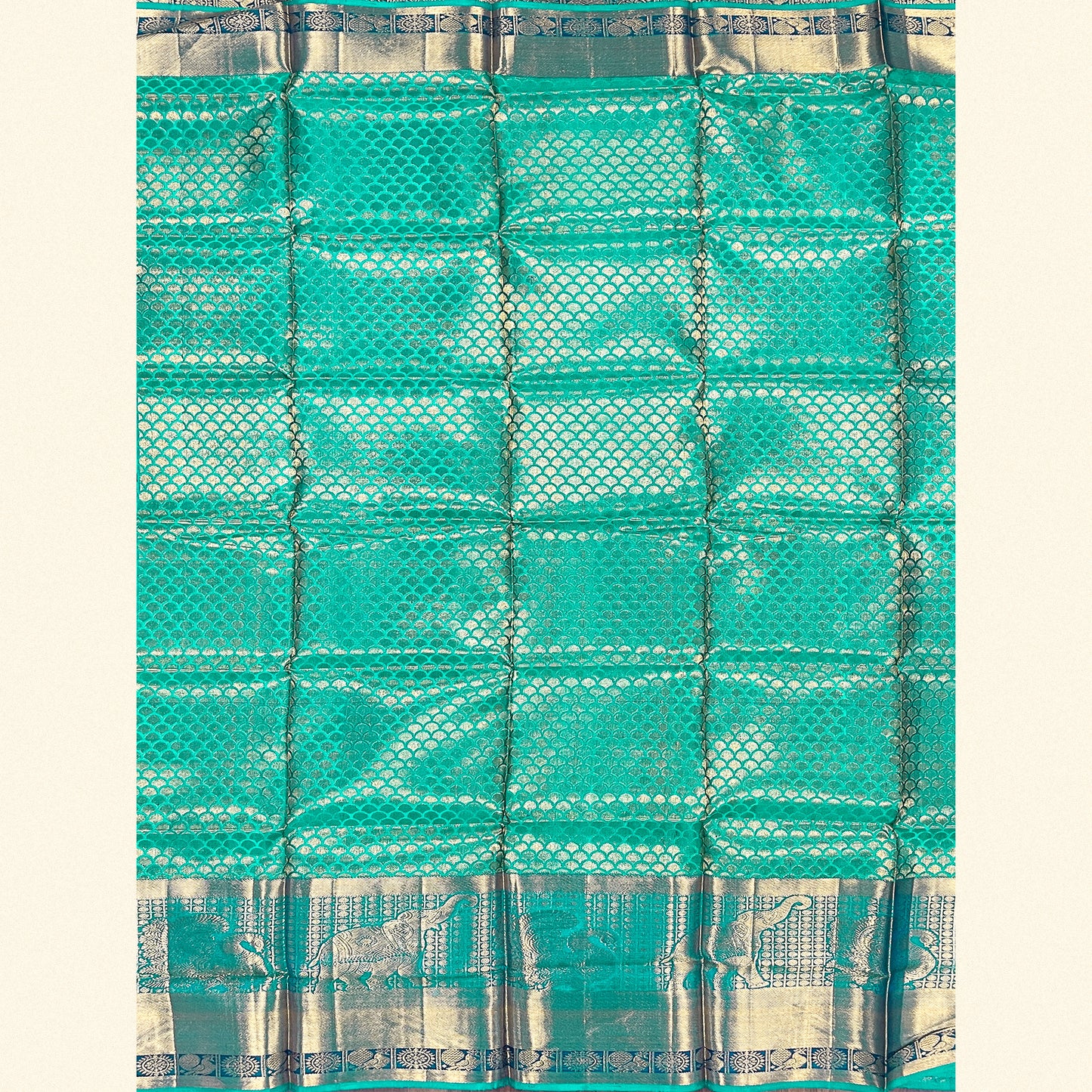 Rich Pink Kanjivaram Silk Saree With Elephant & Peacock Motifs in Zari