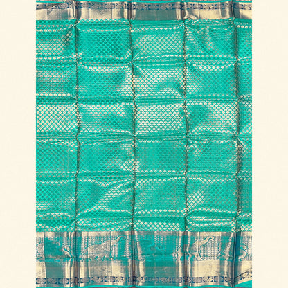 Rich Pink Kanjivaram Silk Saree With Elephant & Peacock Motifs in Zari