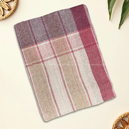 Mauve Mist Linen Saree
