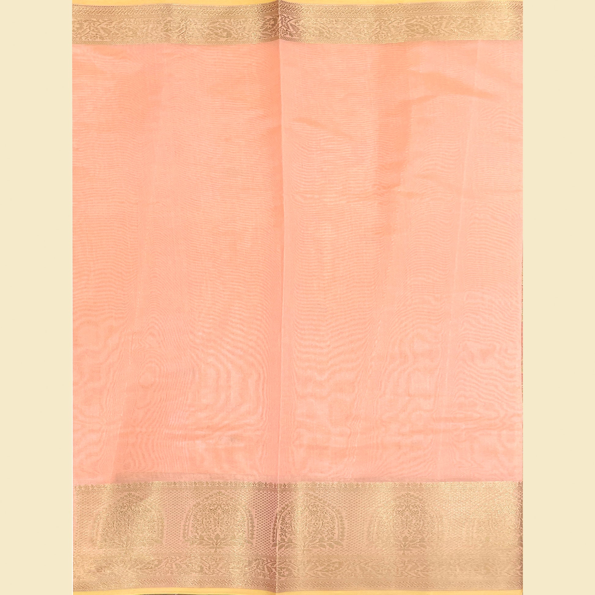 Peach Pink Banarasi Saree 