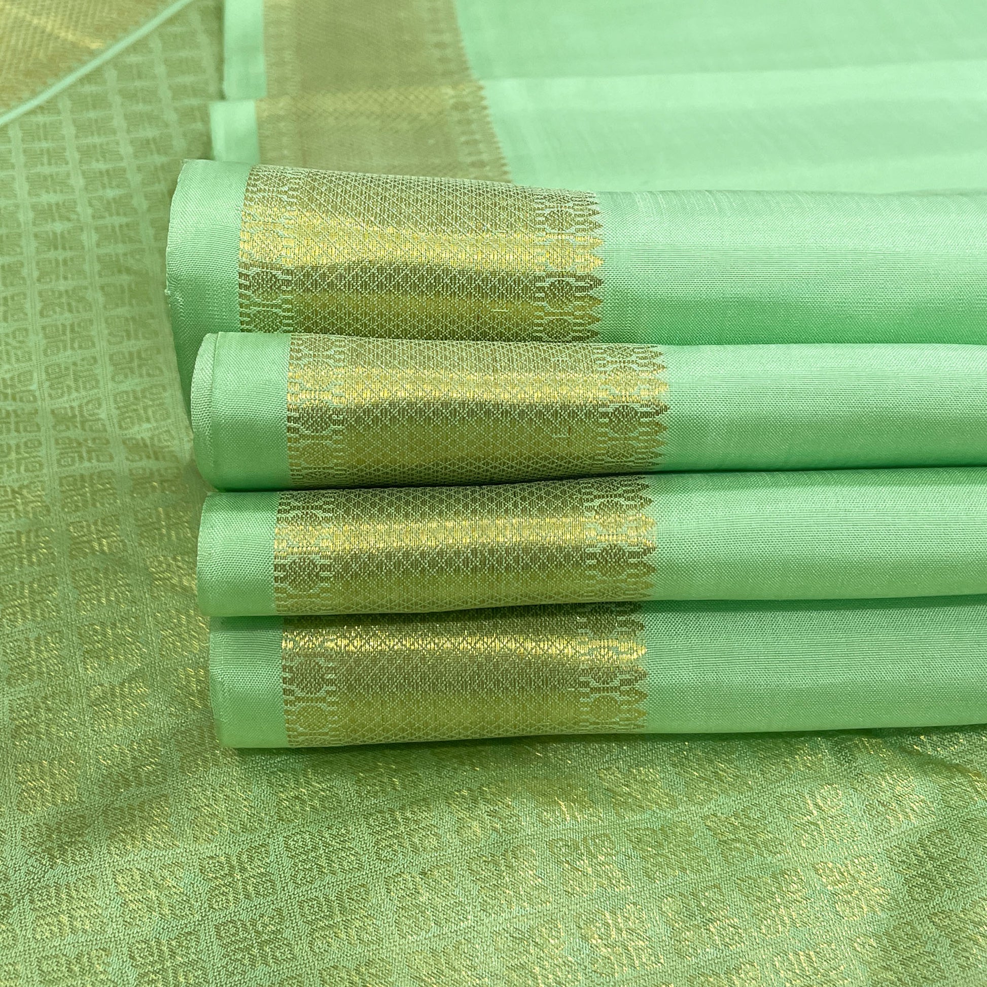 Pastel Green Kanjivaram Silk Saree