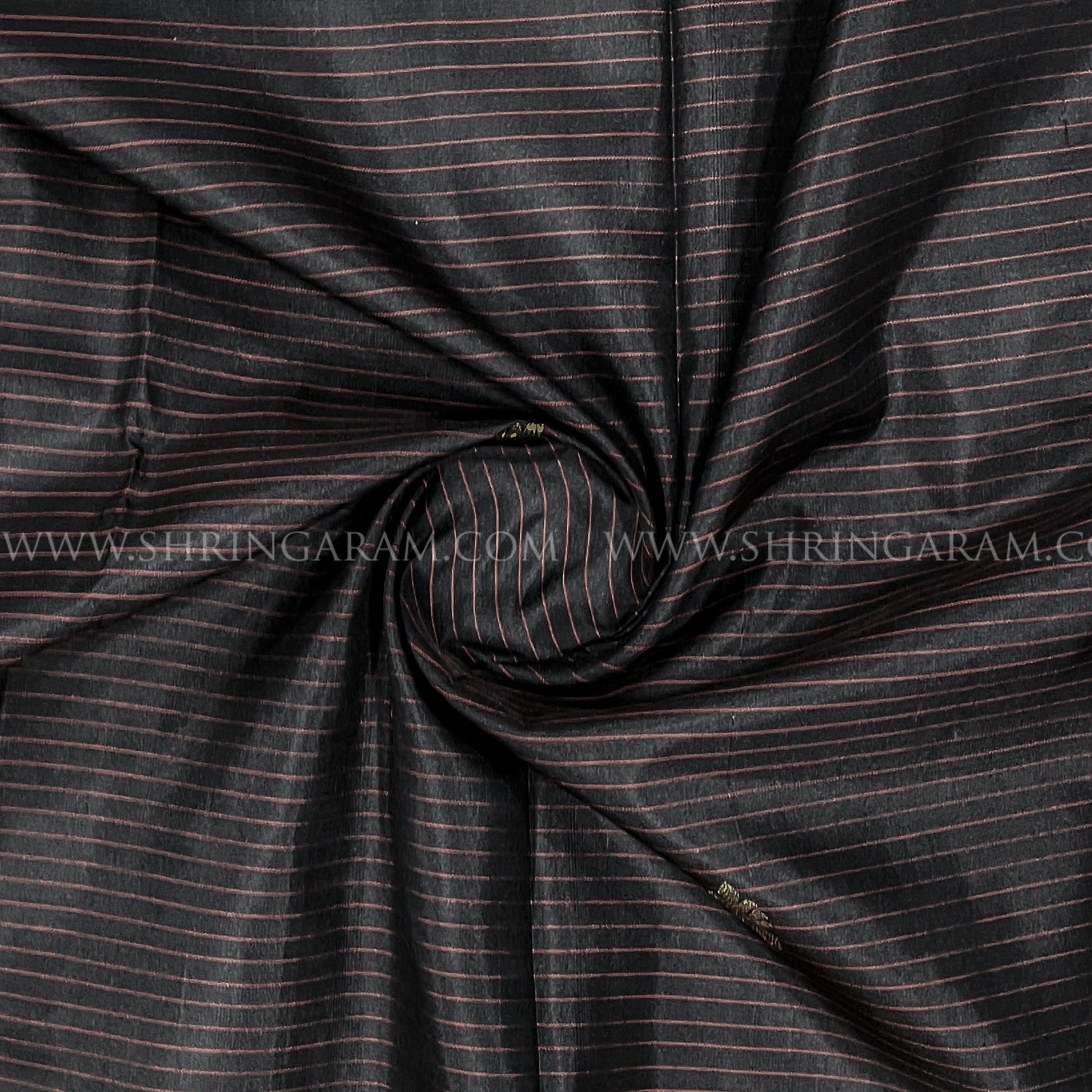 Black Kanjivaram Silk Saree With Maroon Border
