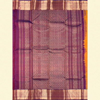 Bright Orange Kanjivaram Silk Saree