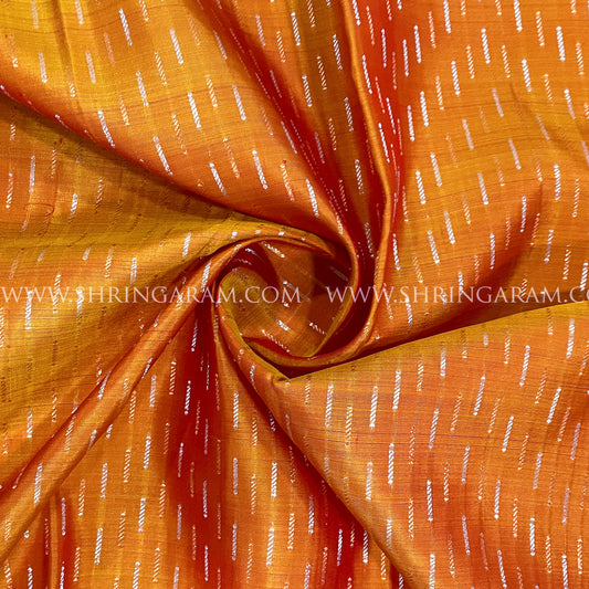 Bright Orange Kanjivaram Silk Saree